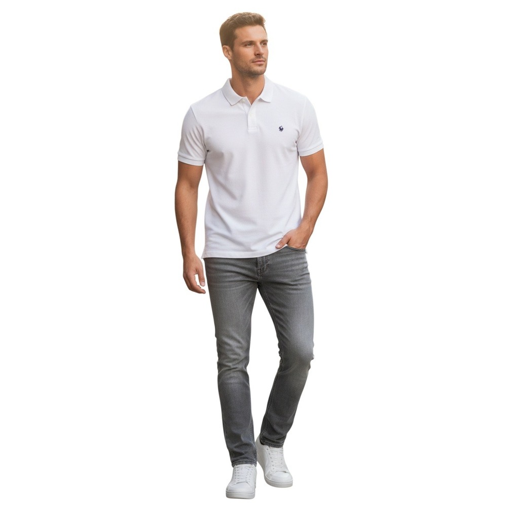 AG Adriano‎ Goldschmied Green Label NEW White Pique Polo Button Down Collar M